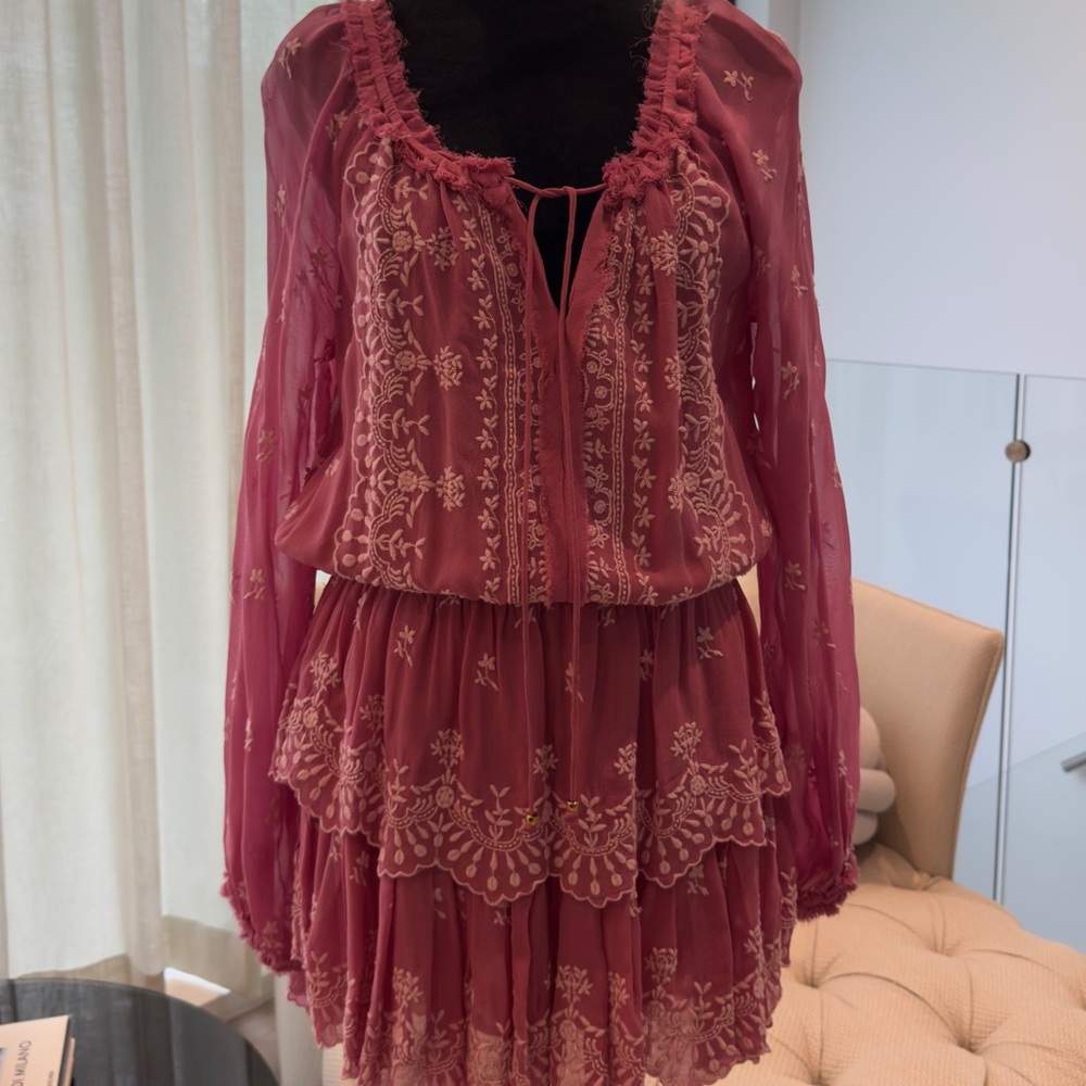 Pink boho dress